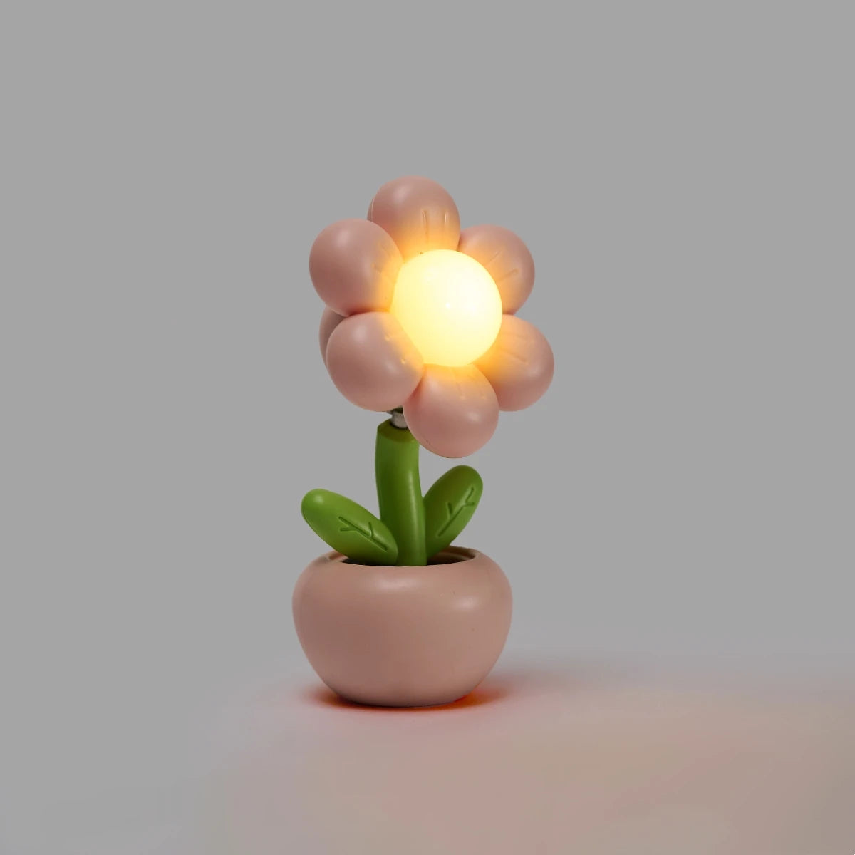 Mini Floral Potted Bedside Table Lamp for soft bedroom ambience