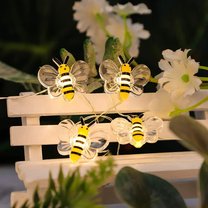 Bee Fairy String Lights – 2m 20 LED Bumble Bee Party Garland