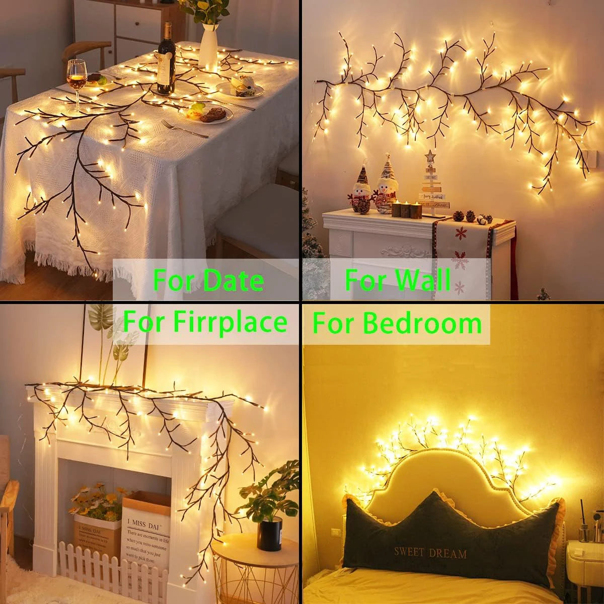 Bendable Willow Vine Lights 72/96 LEDs