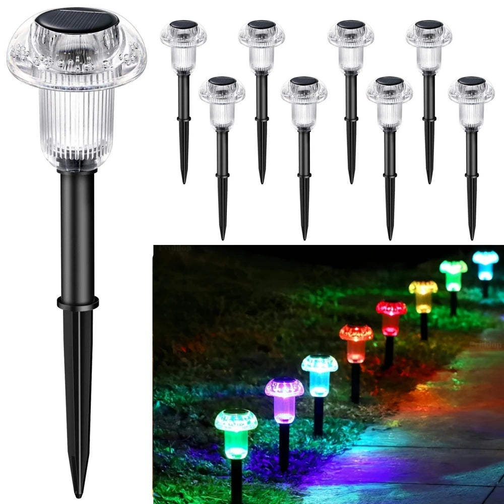 Solar-Powered LED Mushroom Garden Lights – Colorful Outdoor Illumination
