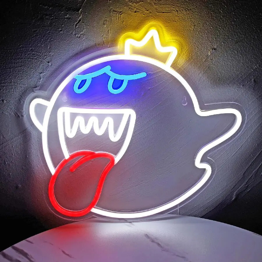 Ghost Face Neon Neon Wall Light USB design detail view