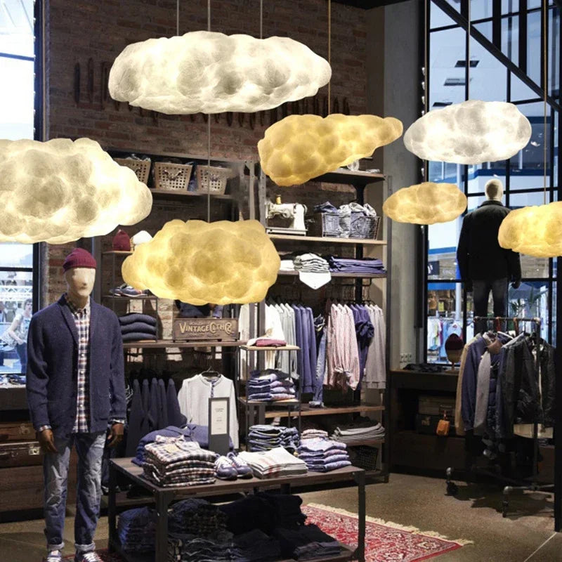 Nordic Cloud Pendant Lamp – Floating Atmosphere Light for Ceiling