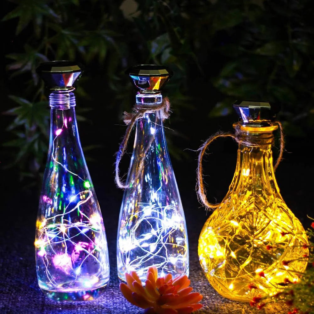 Solar-Powered Wine Bottle Lights