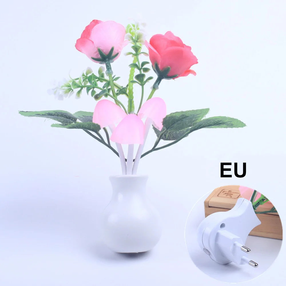 Mushroom Flower Bouquet Plug-In Nightlight