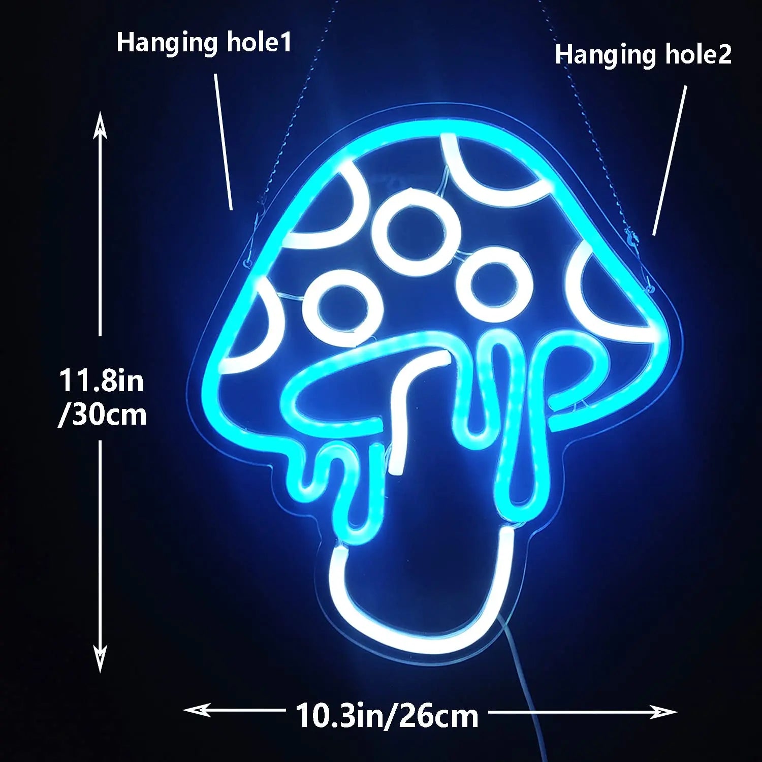 Melting Mushroom LED Neon Wall Light – Dripping Psychedelic Glow