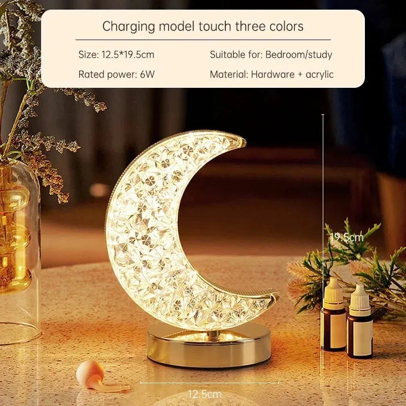 Rechargeable Glowing Crystal USB Nightlight