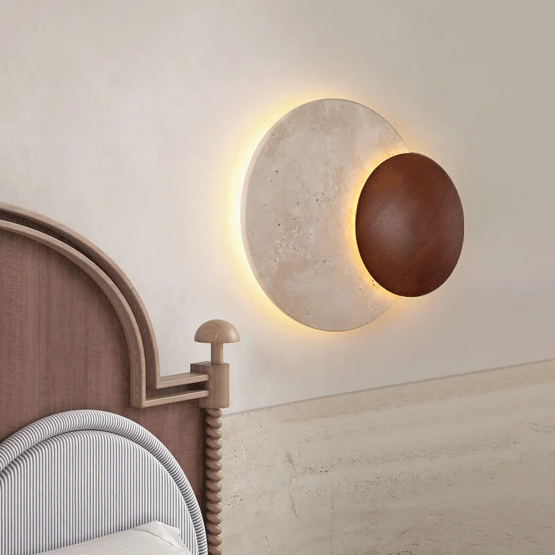 Soluna Travertine Wall Light