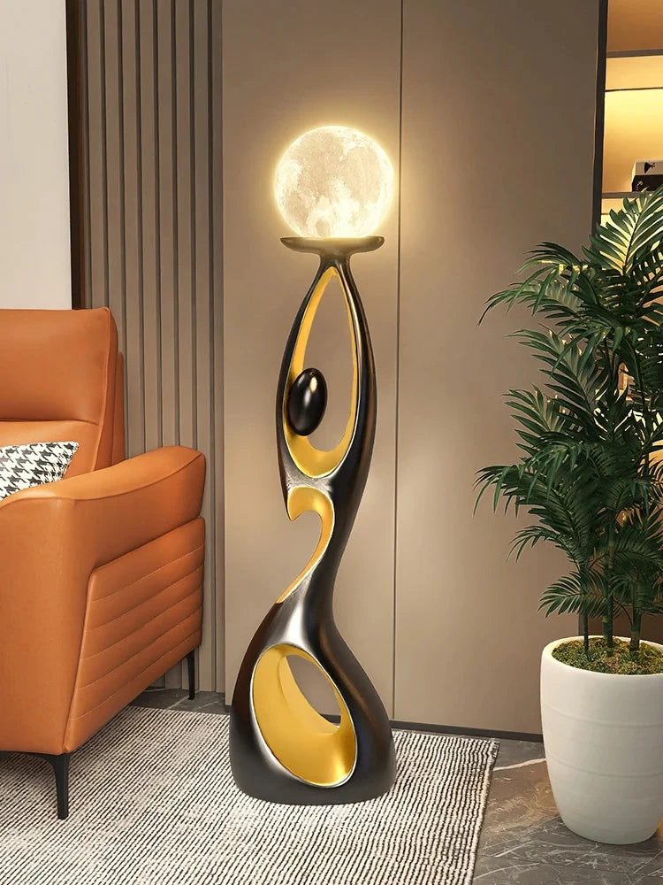 Lunar Embrace Sculptural Floor Lamp