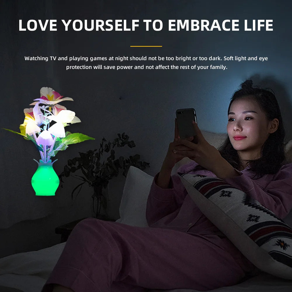 Mushroom Flower Bouquet Plug-In Nightlight