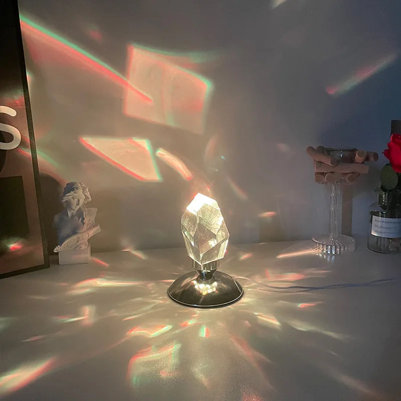 Stone Crystal Lamp Color-Changing Remote Control for soft bedroom ambience, in 3 Colors or 16 Colors Remote