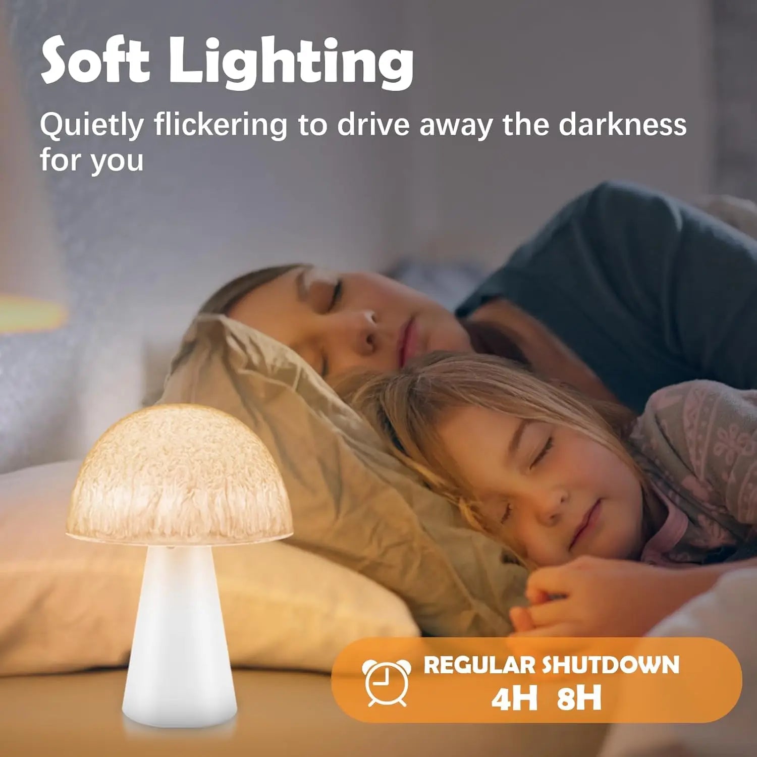 RGB Mushroom Night Light – Remote-Controlled LED Table Lamp