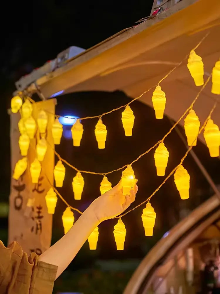 Ice Cream Cone String Lights
