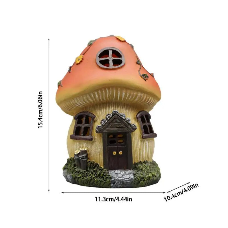 Solar-Powered Mushroom House Light – Enchanting Garden Decor