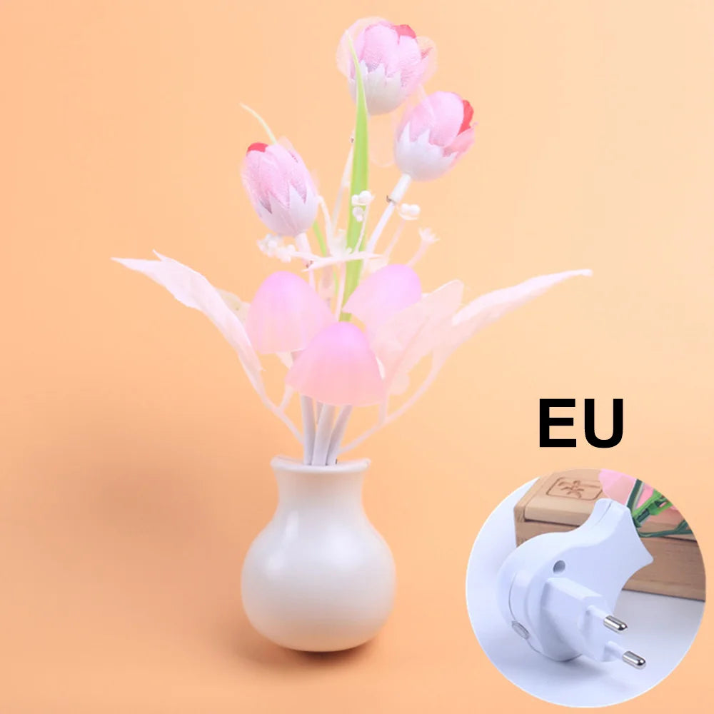 Mushroom Flower Bouquet Plug-In Nightlight