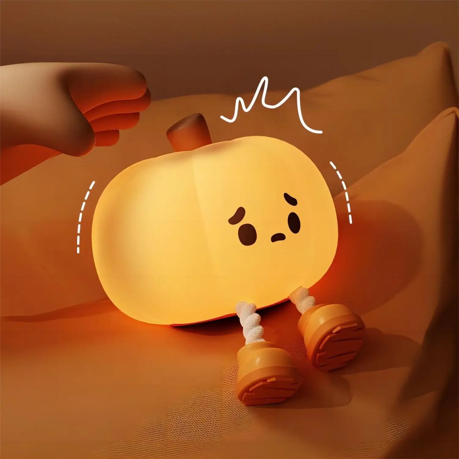 Sad Pumpkin Silicone Nightlight