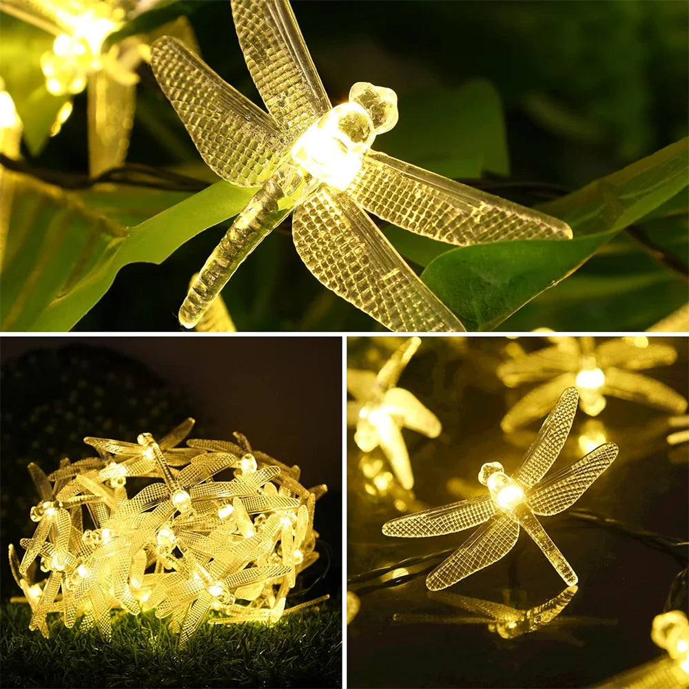 Solar Dragonfly String Lights