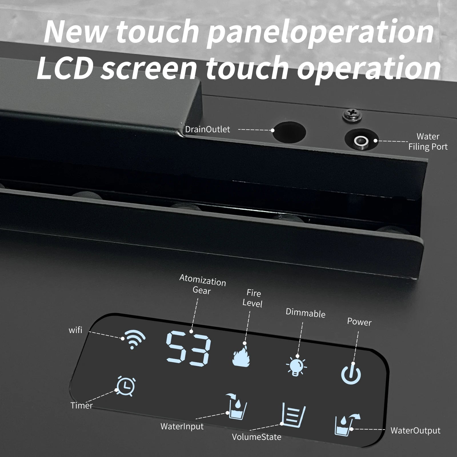 Smart 3D Water Vapor Flame Bar