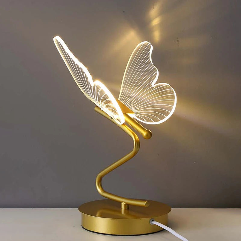 Nordic Butterfly Dimmable Desk Lamp Remote Control close-up product view