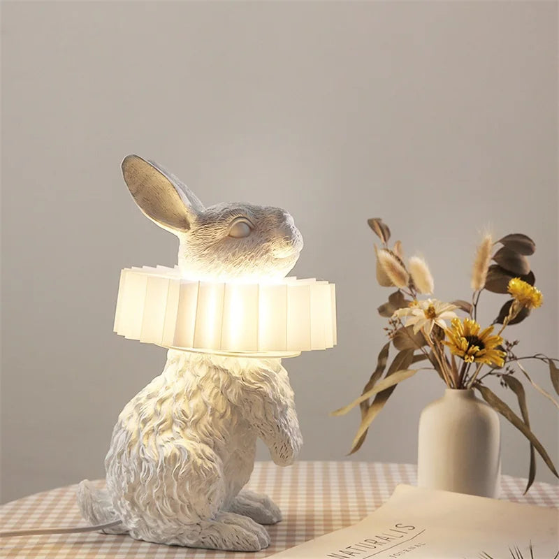 NOCTURNE HARE – Elizabethan Collar Rabbit Lamp