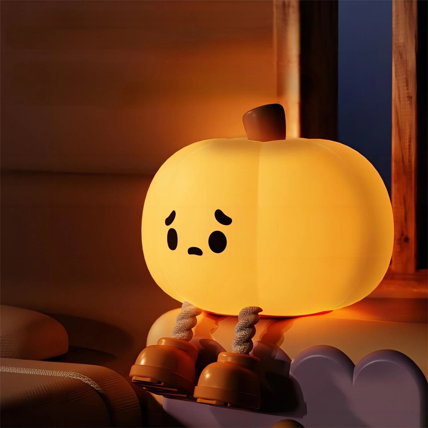 Sad Pumpkin Silicone Nightlight