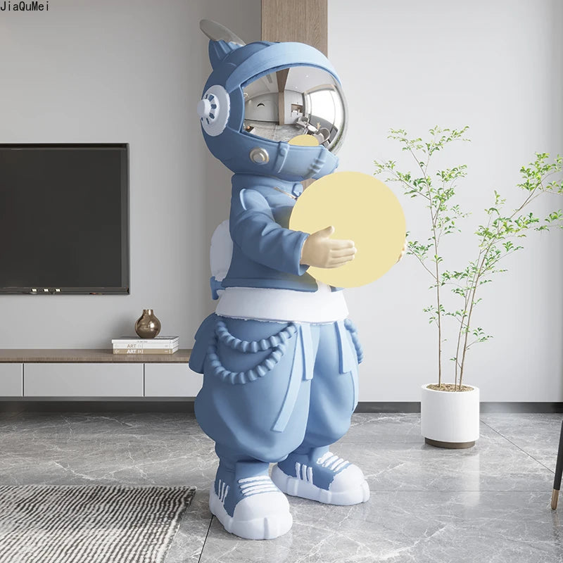 Spaceman Astronaut Figurines – Modern Home Décor Sculpture Set for Living Room & Shelf