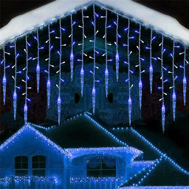 Window Curtain Fairy String Lights Touch Control Dimmable shown as soft ambient home lighting