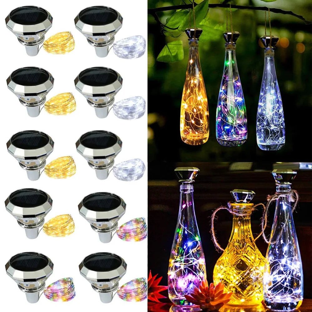 Solar-Powered Wine Bottle Lights