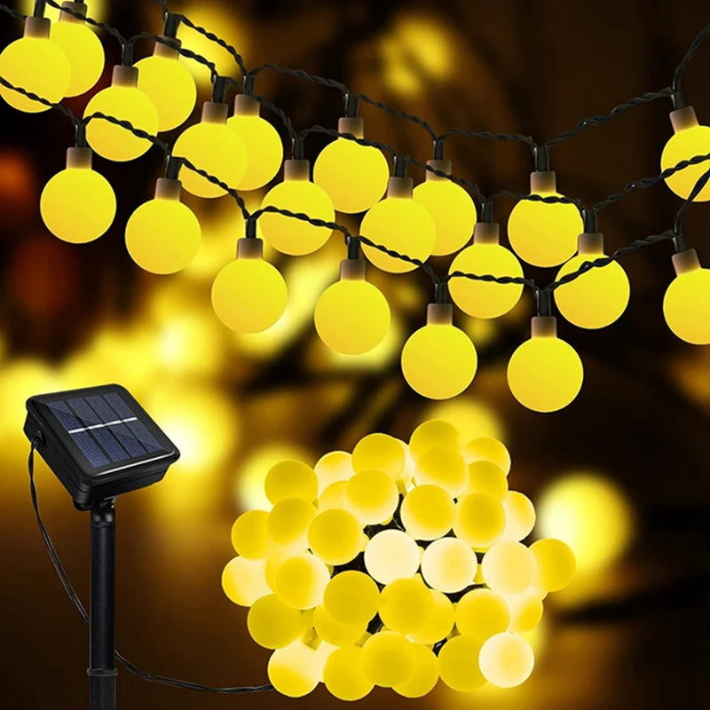 Globe String Lights Solar Color-Changing lifestyle product view