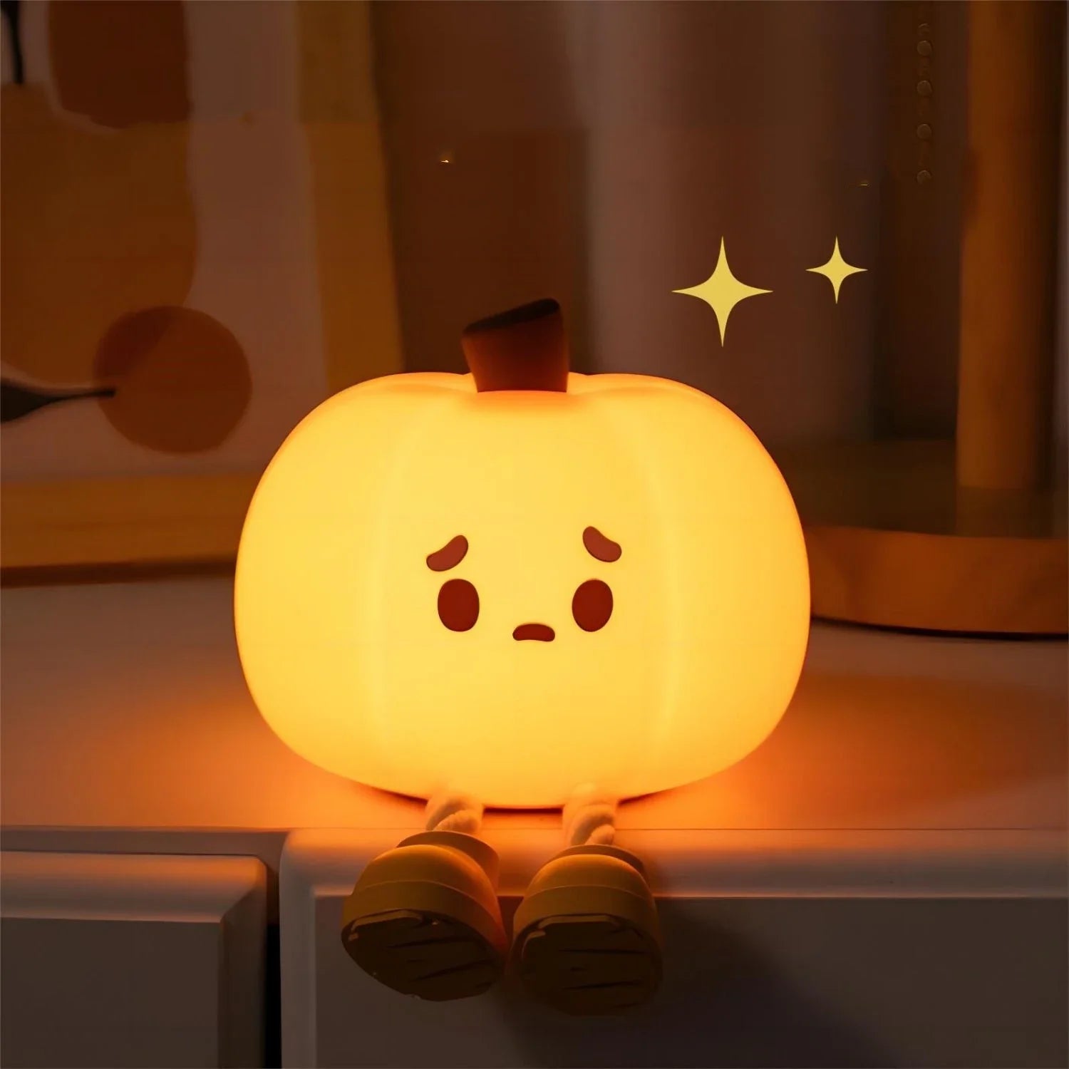 Sad Pumpkin Silicone Nightlight