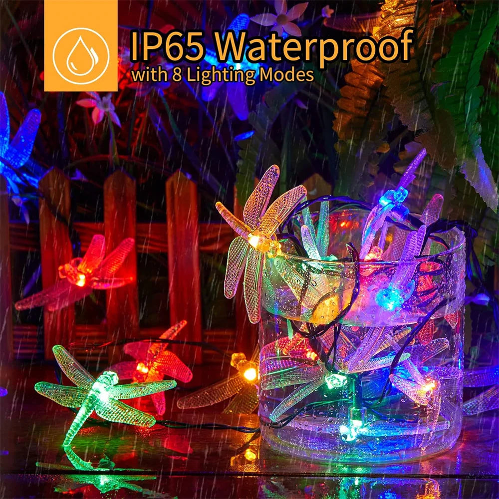 Solar Dragonfly String Lights