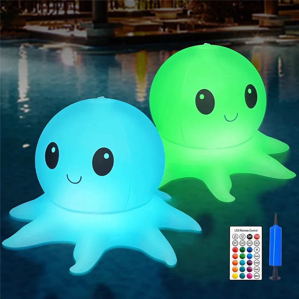 Waterproof RGB Floating Octopus Pool Light