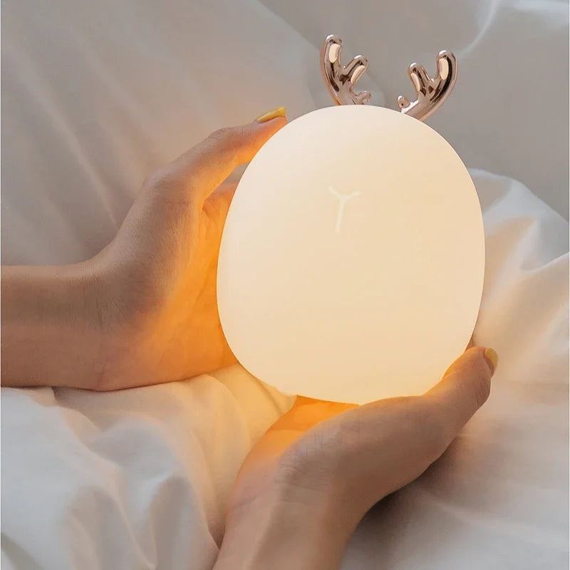 Soft Glow Animal Nightlight – Deer & Rabbit Designs