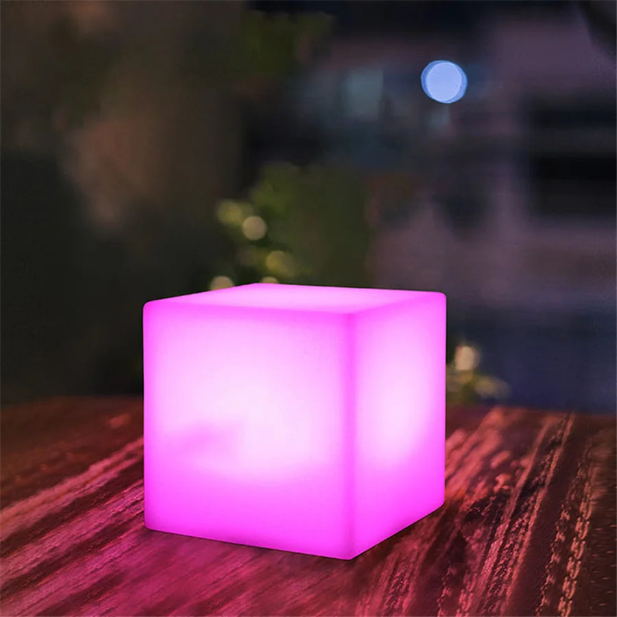 RGB Glow Cube Nightlight - For Outdoor or Indoor Use