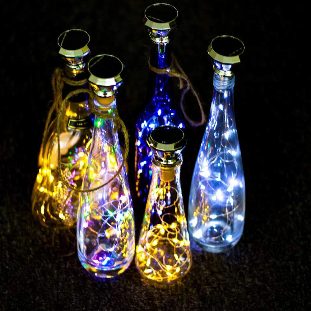 Solar-Powered Wine Bottle Lights