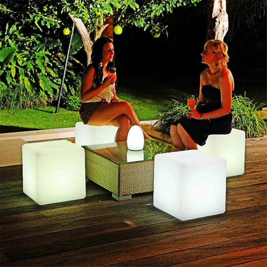 RGB Glow Cube Nightlight - For Outdoor or Indoor Use