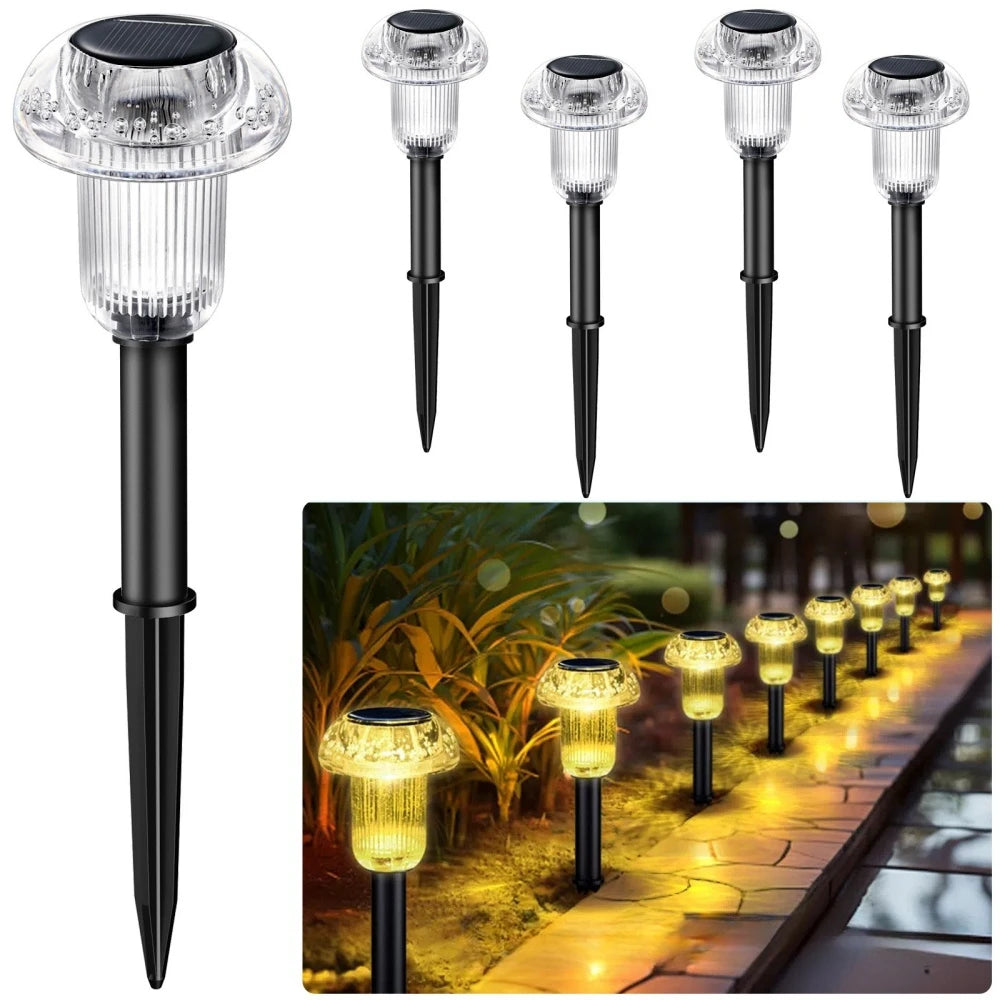 Solar-Powered LED Mushroom Garden Lights – Colorful Outdoor Illumination