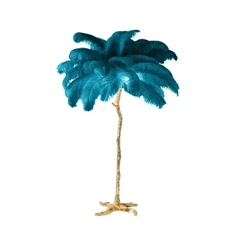 Novelty Animal Dimmable feather floor lamp for warm floor lighting
