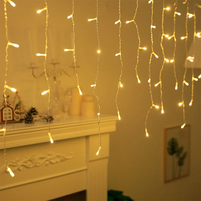 Window Curtain Fairy String Lights Touch Control Dimmable design detail view