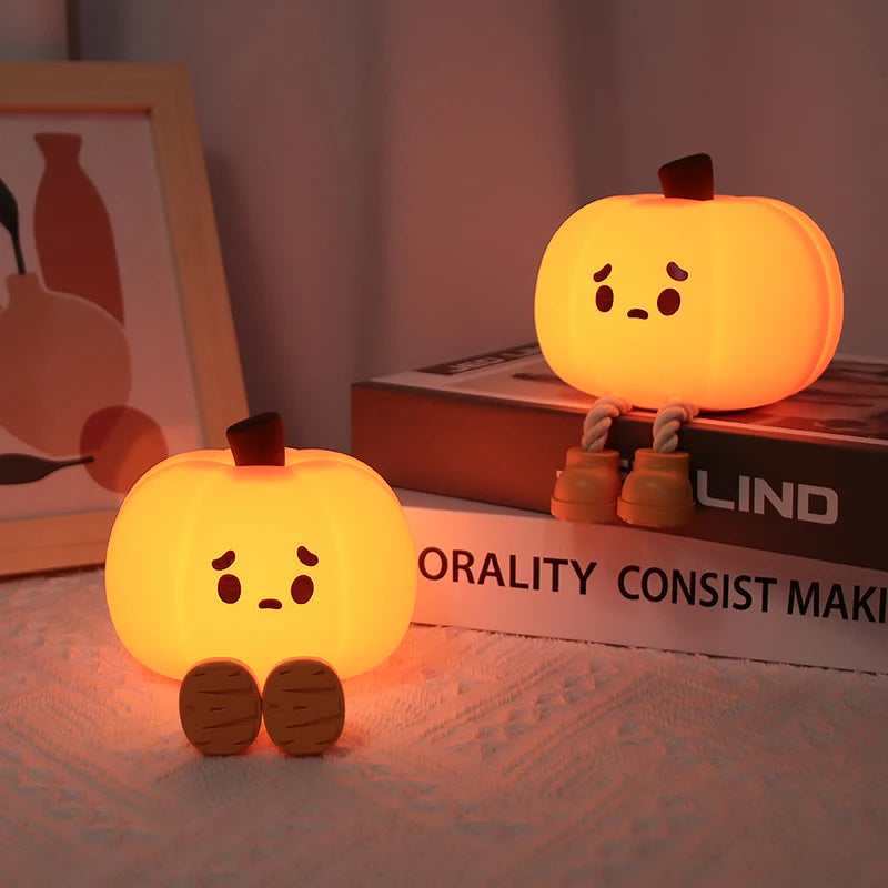 Sad Pumpkin Silicone Nightlight
