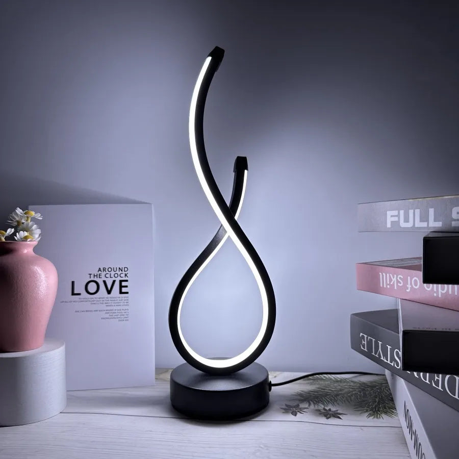 Luminescent Decorative Restaurant Bedside Table Lamp USB design detail view
