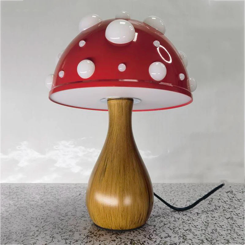 Tall Amanita Mushroom Table Lamp – Nature-Inspired Elegance
