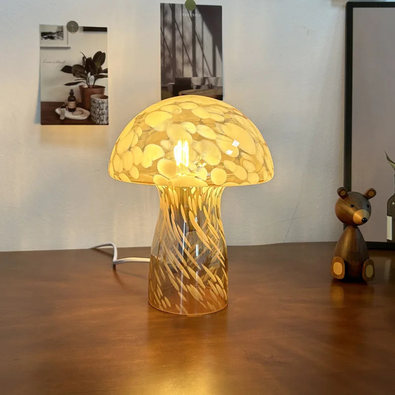 Mushroom Bedside Table Lamp for soft bedroom ambience