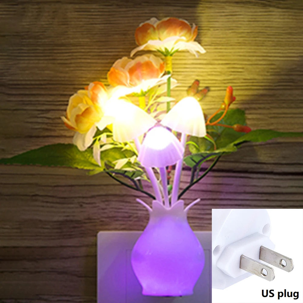 Mushroom Flower Bouquet Plug-In Nightlight