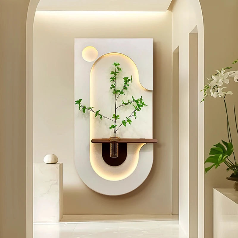 Vase 3D Floral Wall Light Dimmable decorative lighting detail