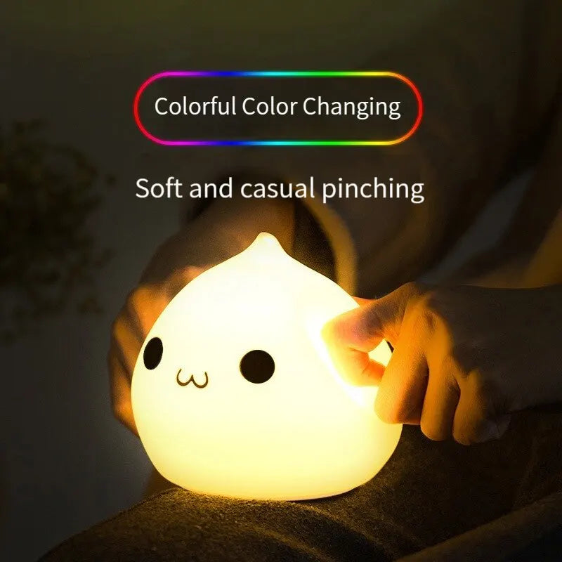 Kawaii Raindrop Silicone Nightlight