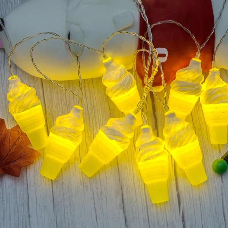 Ice Cream Cone String Lights