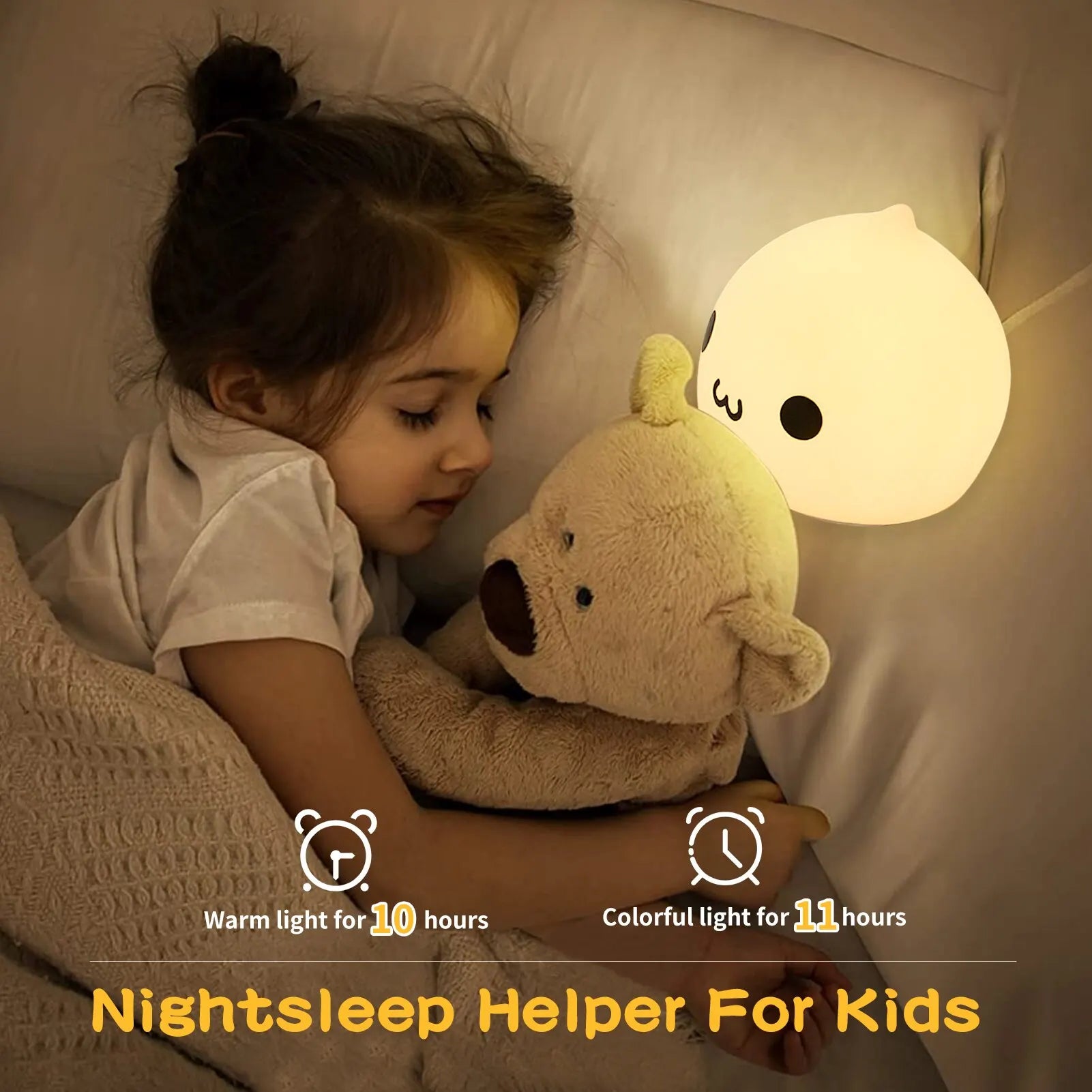 Kawaii Raindrop Silicone Nightlight
