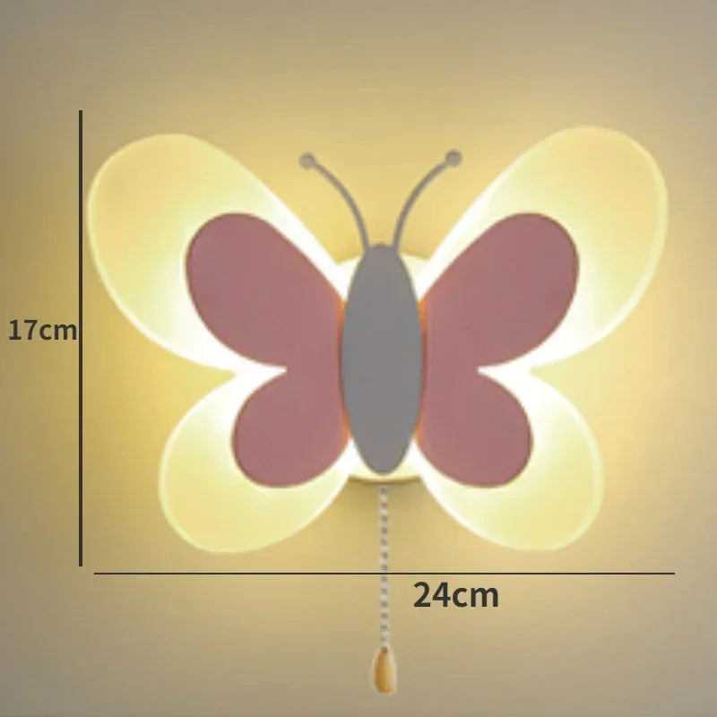 Butterfly Nordic Children Wall Light for nursery or kids room decor