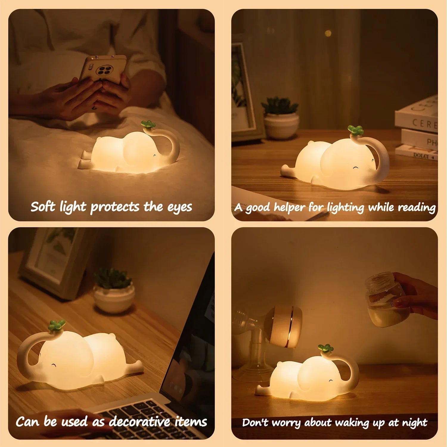 Trunky Touch-Sensitive Silicone Nightlight