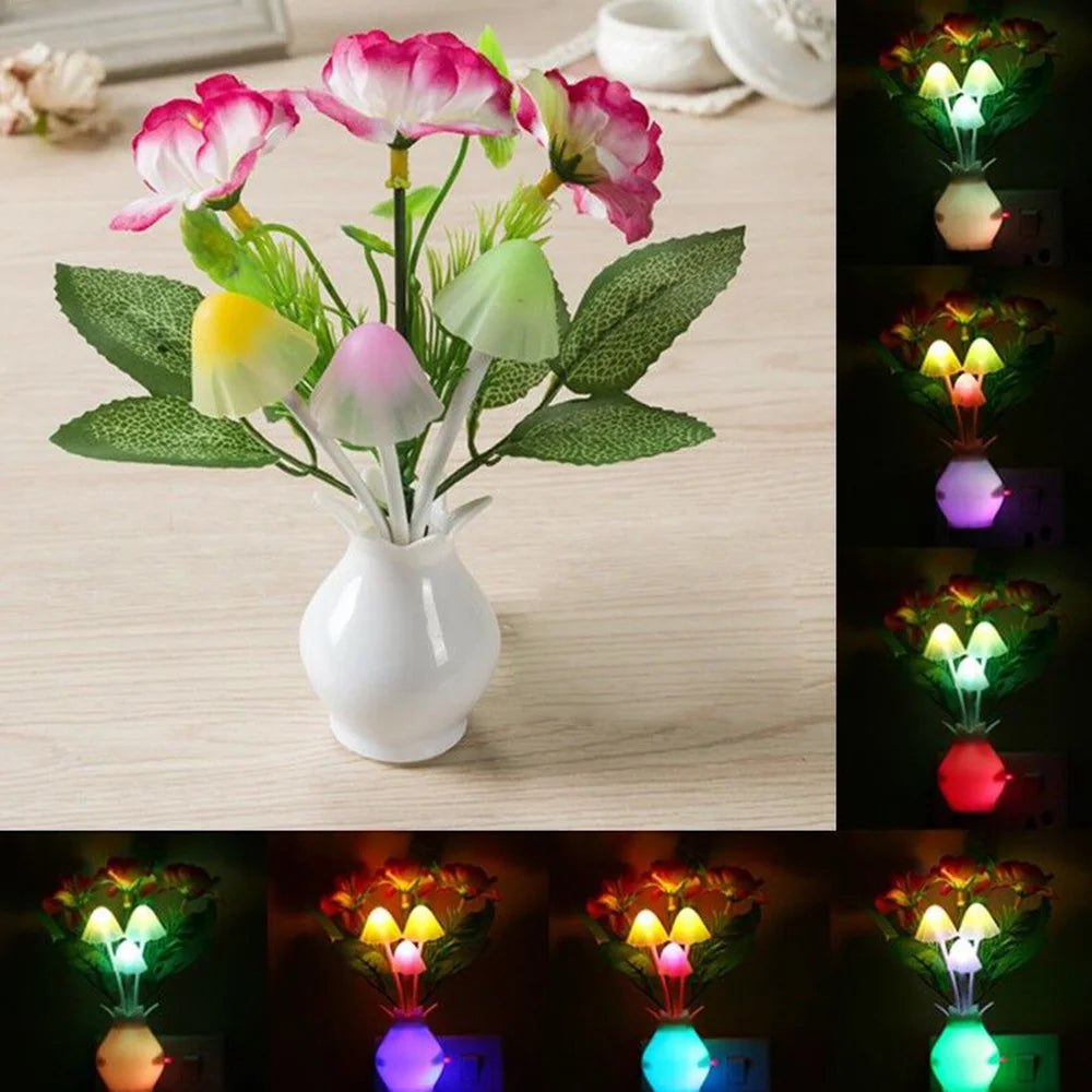 Mushroom Flower Bouquet Plug-In Nightlight
